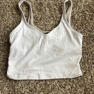 Lululemon longline white sports bra